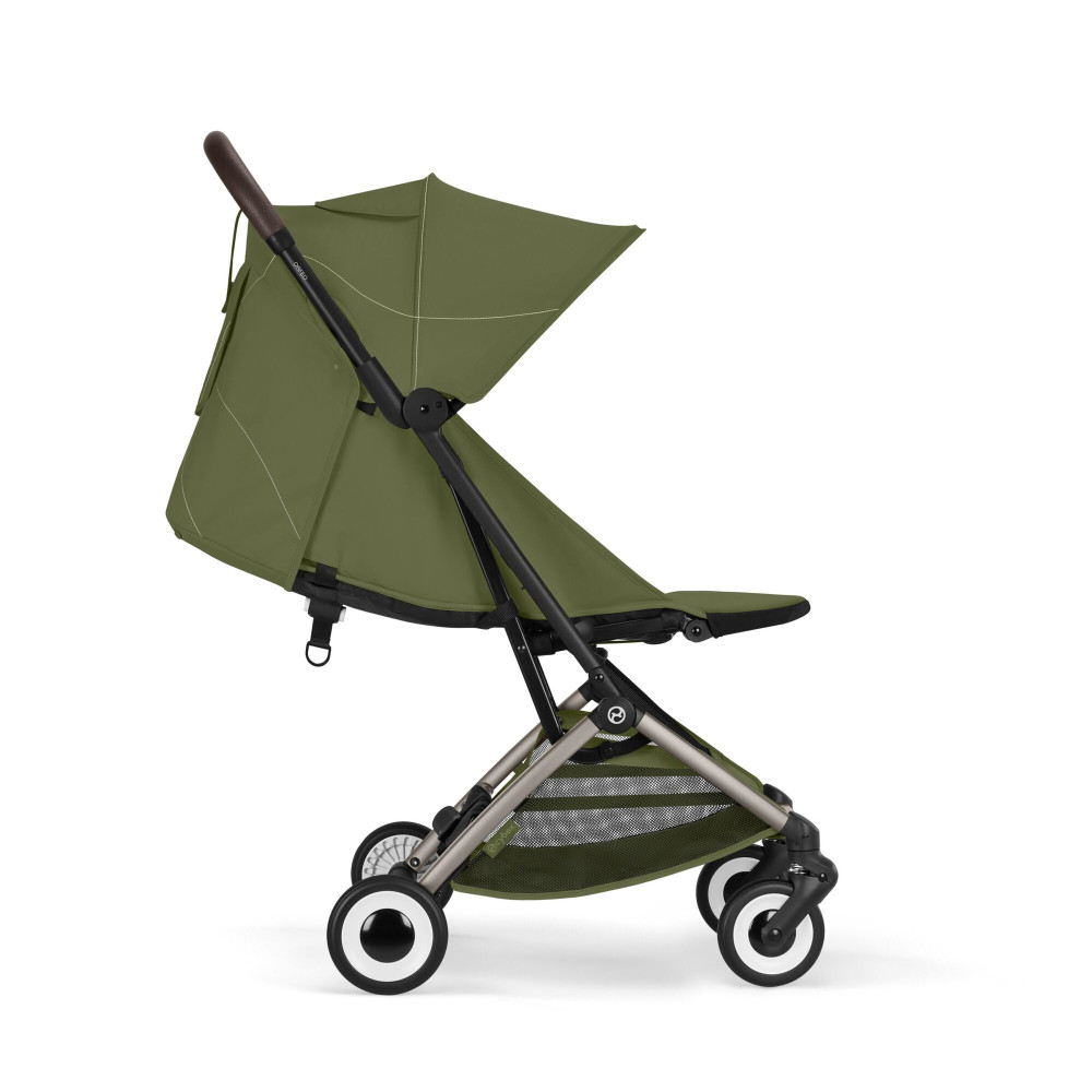 Cybex Orfeo 2026 - kompaktowy wózek spacerowy do podróży, składany do rozmiaru bagażu podręcznego, od urodzenia • Moss Green