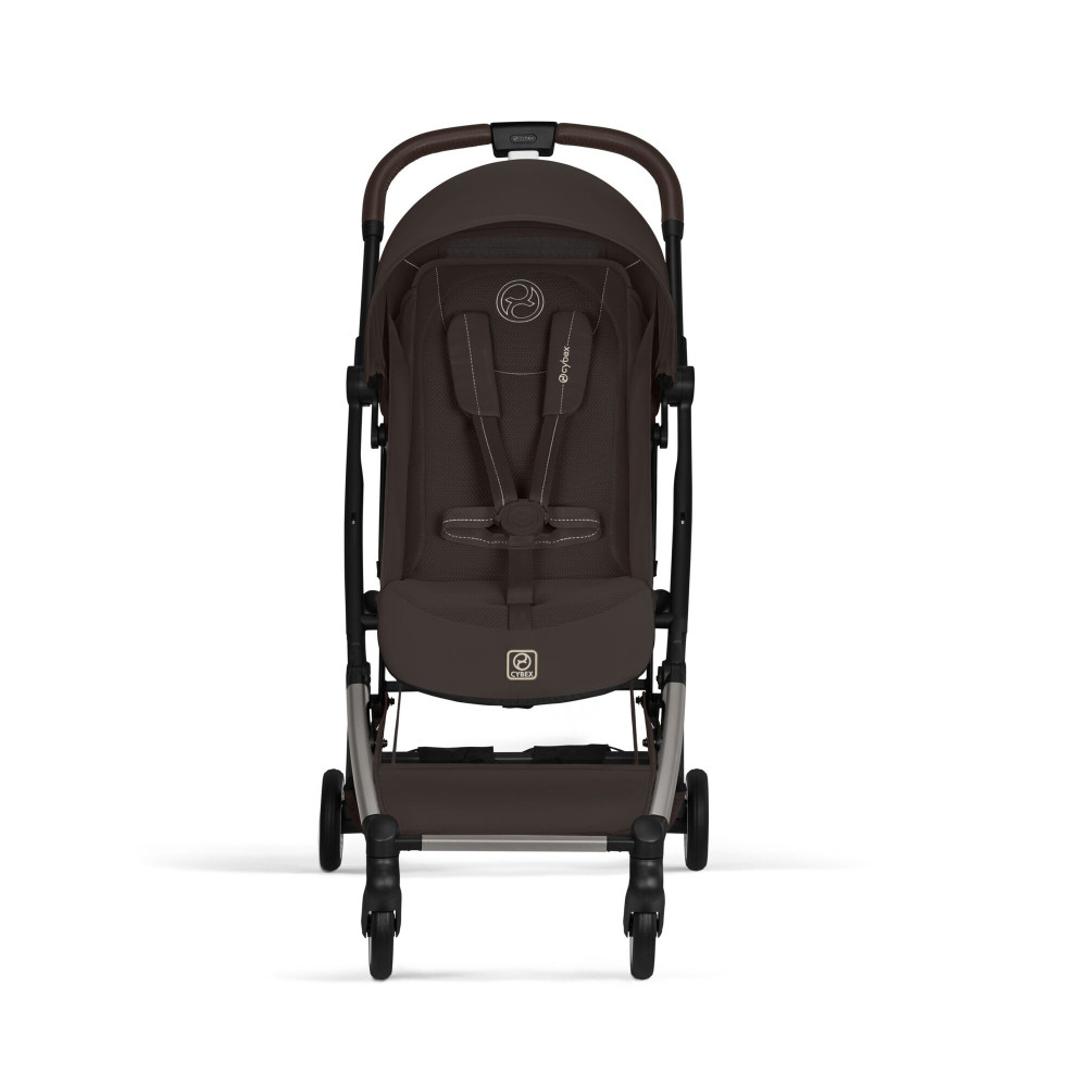 Cybex Orfeo 2026 - kompaktowy wózek spacerowy do podróży, składany do rozmiaru bagażu podręcznego, od urodzenia • Chocolate Brown