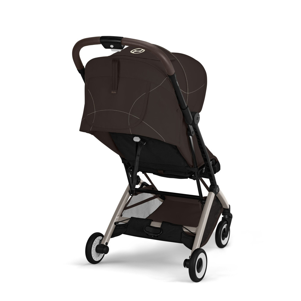 Cybex Orfeo 2026 - kompaktowy wózek spacerowy do podróży, składany do rozmiaru bagażu podręcznego, od urodzenia • Chocolate Brown