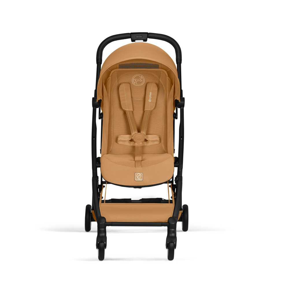 Cybex Orfeo 2026 - kompaktowy wózek spacerowy do podróży, składany do rozmiaru bagażu podręcznego, od urodzenia • Cinnamon Yellow