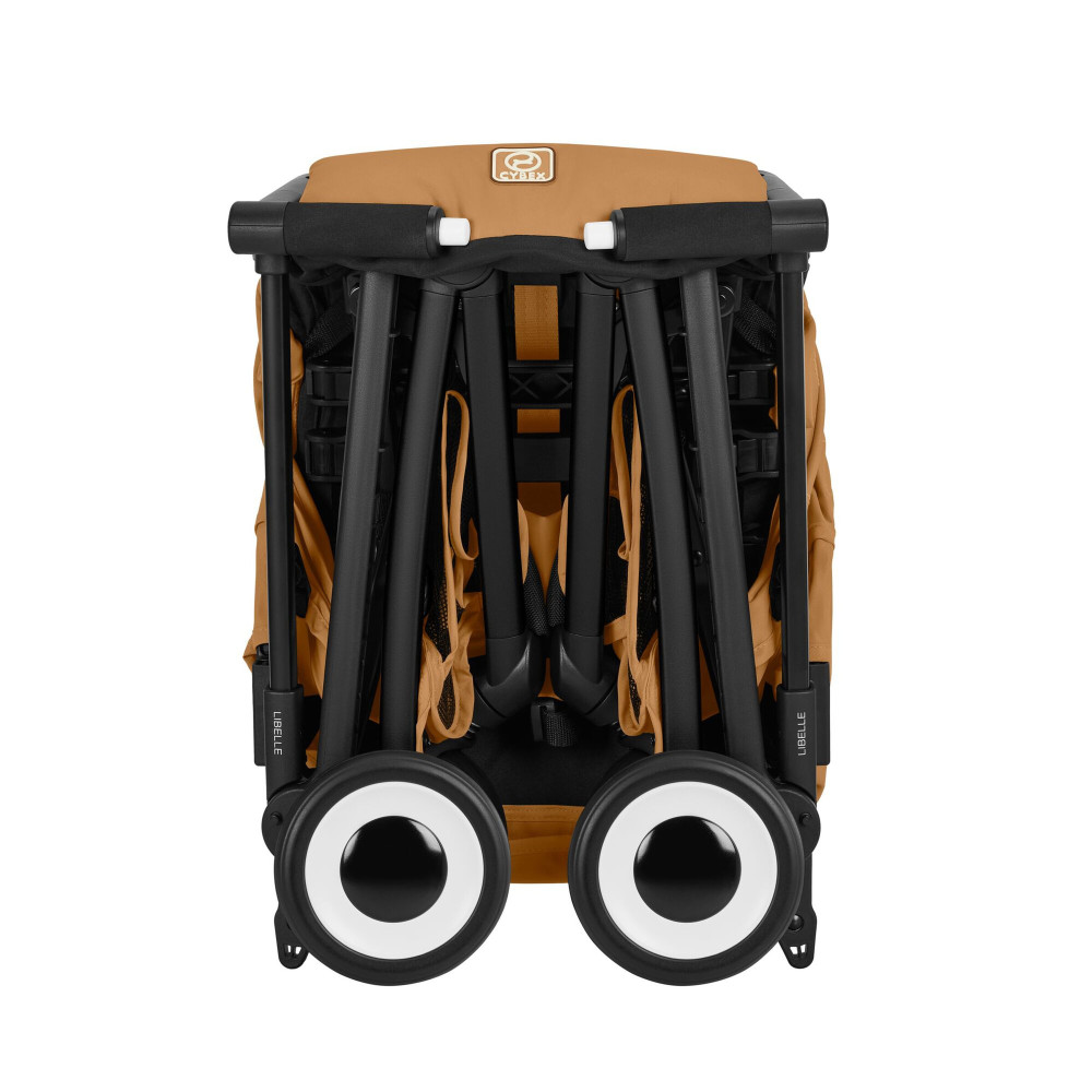 Cybex Libelle 2026 - ultrakompaktowy wózek spacerowy, kompatybilny z bagażem podręcznym • Cinnamon Yellow