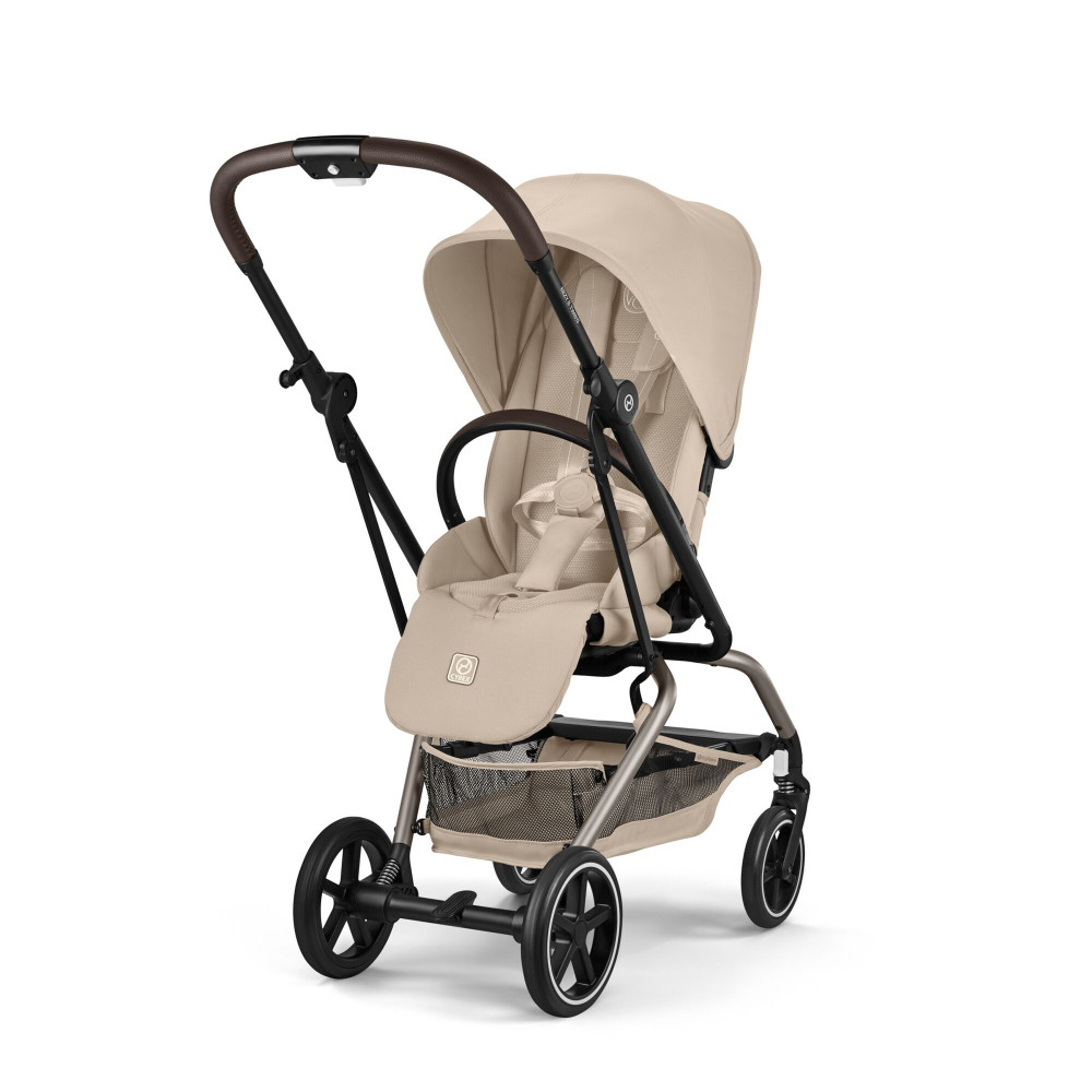 Cybex Eezy S Twist+2 2026 - wózek spacerowy z obrotowym siedziskiem 360°, koła terenowe, składany jedną ręką • Almond Beige