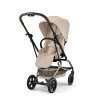 Cybex Eezy S Twist+2 2026 - wózek spacerowy z obrotowym siedziskiem 360°, koła terenowe, składany jedną ręką • Almond Beige