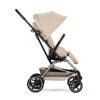 Cybex Eezy S Twist+2 2026 - wózek spacerowy z obrotowym siedziskiem 360°, koła terenowe, składany jedną ręką • Almond Beige