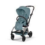 Cybex Eezy S Twist+2 2026 - wózek spacerowy z obrotowym siedziskiem 360°, koła terenowe, składany jedną ręką • Stormy Blue