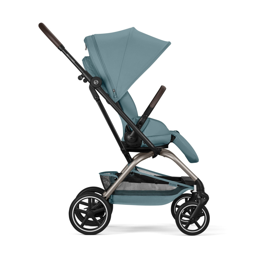 Cybex Eezy S Twist+2 2026 - wózek spacerowy z obrotowym siedziskiem 360°, koła terenowe, składany jedną ręką • Stormy Blue