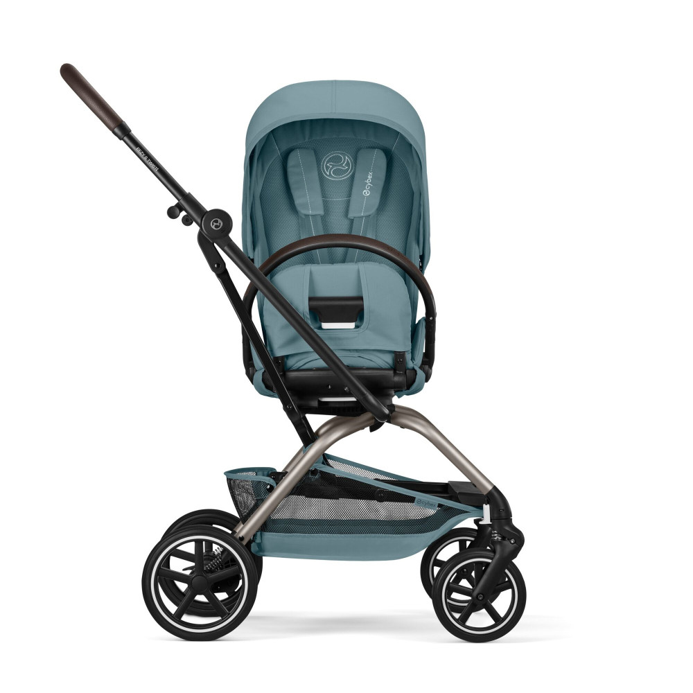 Cybex Eezy S Twist+2 2026 - wózek spacerowy z obrotowym siedziskiem 360°, koła terenowe, składany jedną ręką • Stormy Blue