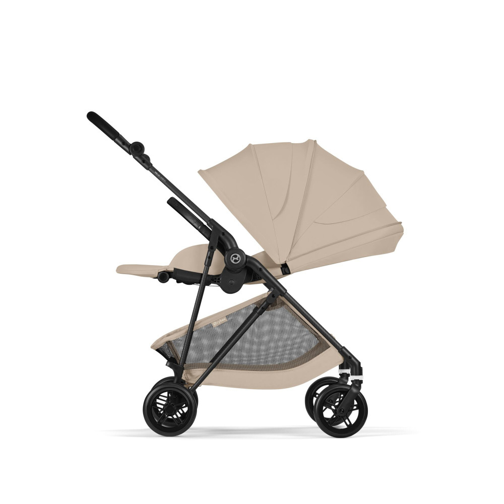 Cybex Melio Carbon 2026 - ultralekki wózek spacerowy z włókna węglowego, odwracane siedzisko • Almond Beige