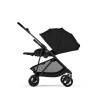 Cybex Melio Carbon 2026 - ultralekki wózek spacerowy z włókna węglowego, odwracane siedzisko • Magic Black