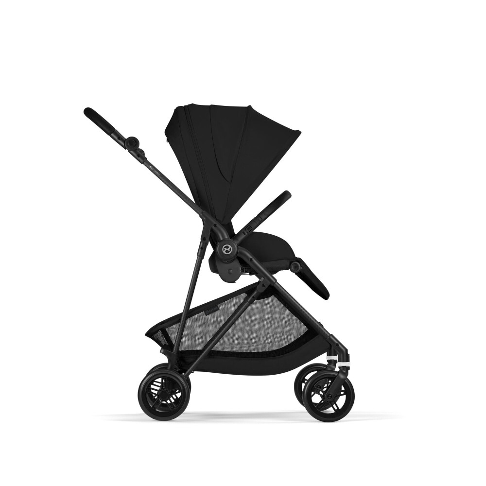 Cybex Melio Carbon 2026 - ultralekki wózek spacerowy z włókna węglowego, odwracane siedzisko • Magic Black