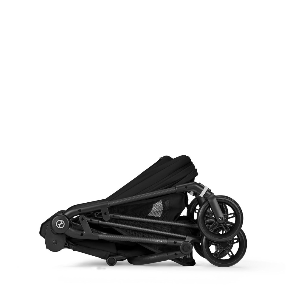 Cybex Melio Carbon 2026 - ultralekki wózek spacerowy z włókna węglowego, odwracane siedzisko • Magic Black