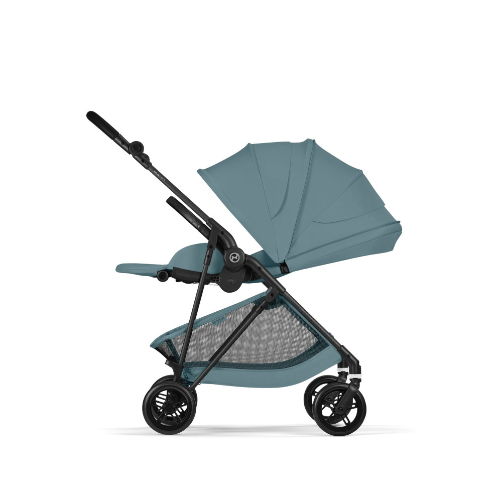 Cybex Melio Carbon 2026 - ultralekki wózek spacerowy z włókna węglowego, odwracane siedzisko • Stormy Blue