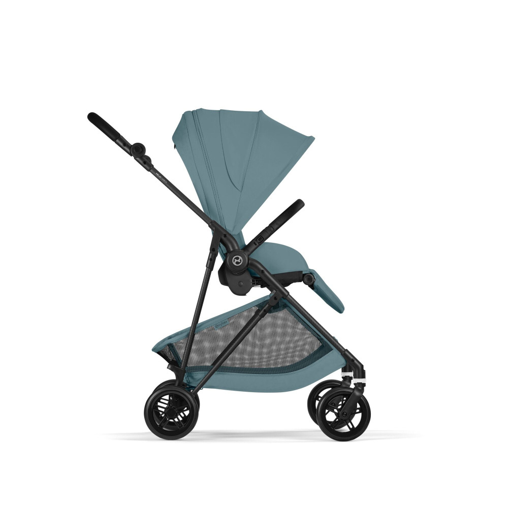 Cybex Melio Carbon 2026 - ultralekki wózek spacerowy z włókna węglowego, odwracane siedzisko • Stormy Blue
