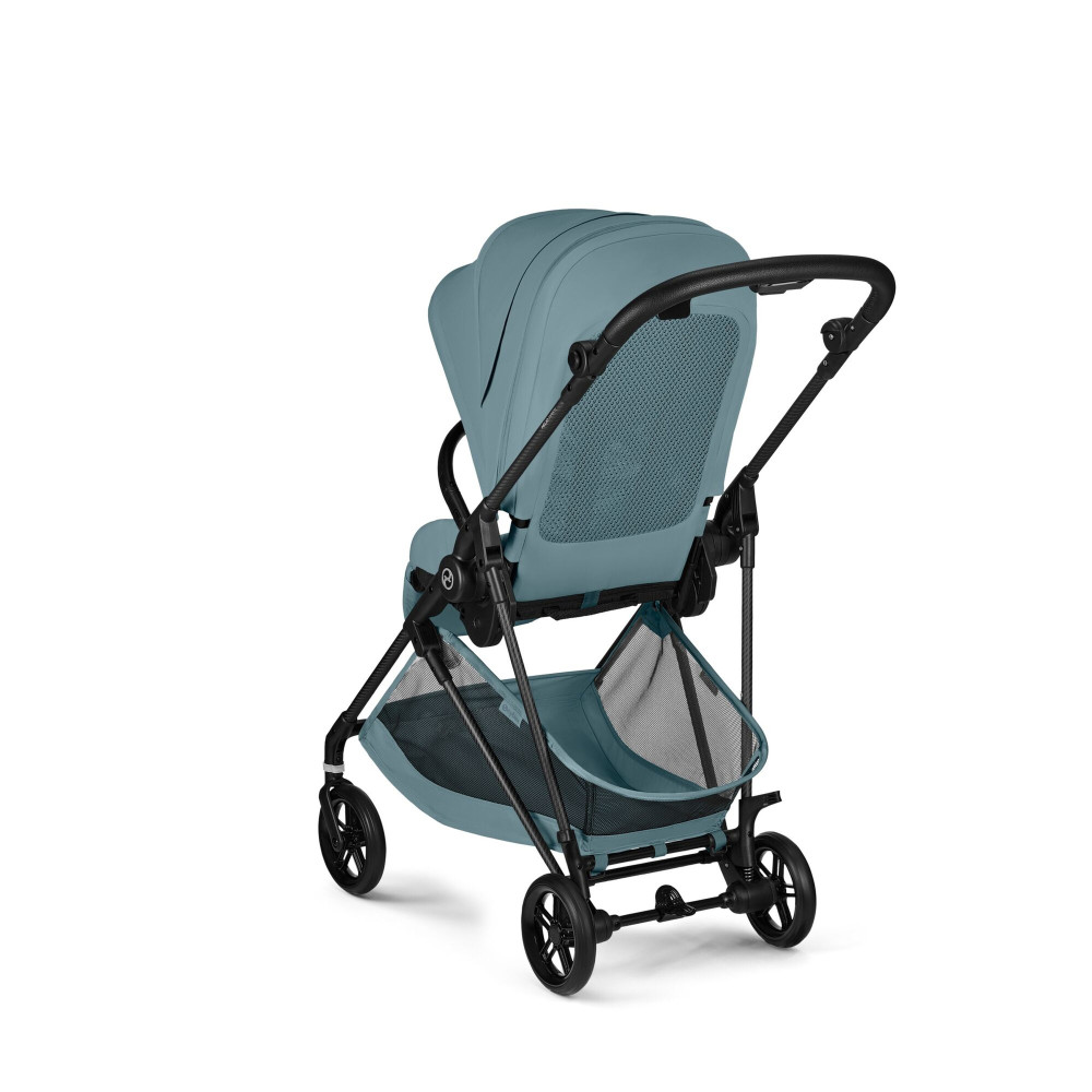 Cybex Melio Carbon 2026 - ultralekki wózek spacerowy z włókna węglowego, odwracane siedzisko • Stormy Blue