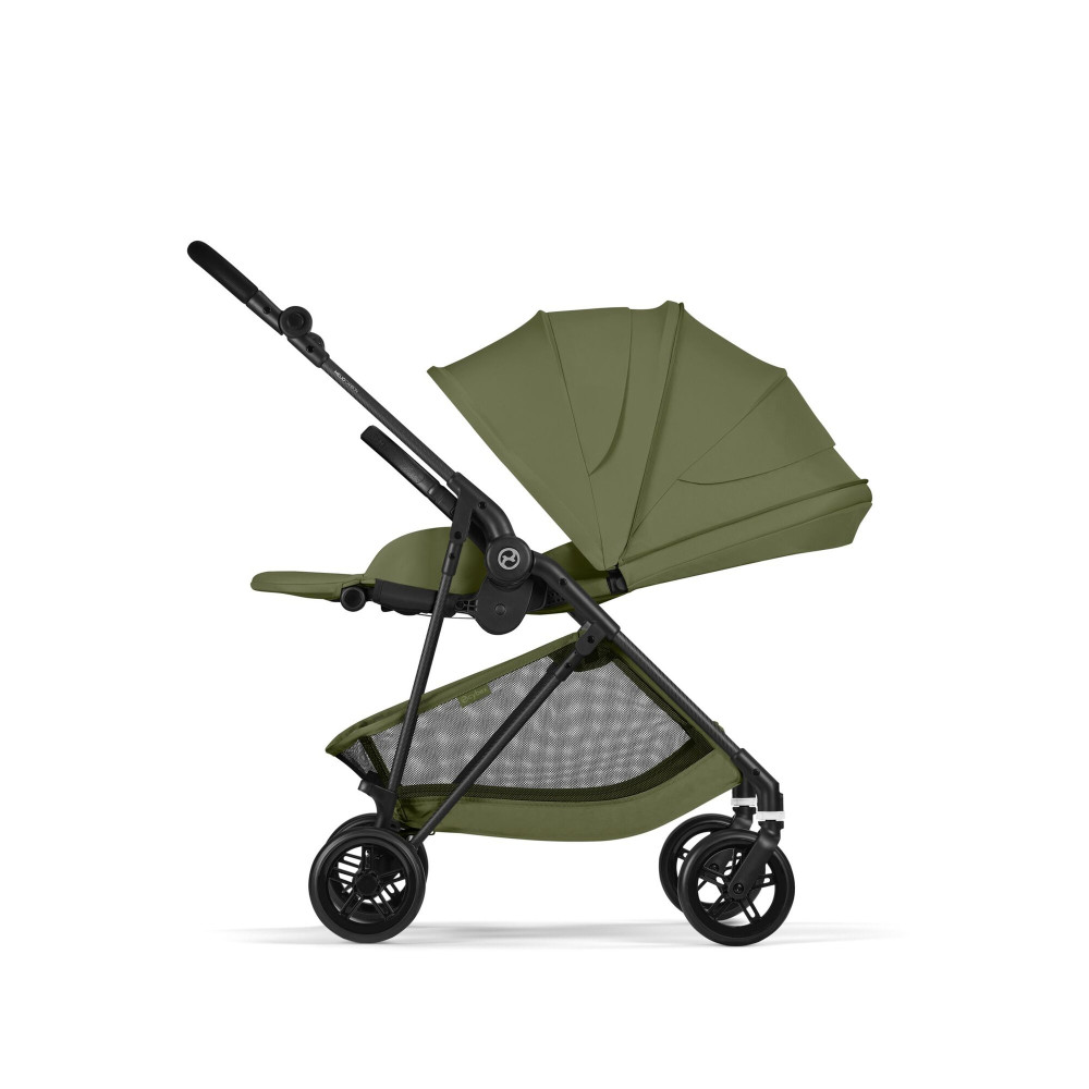 Cybex Melio Carbon 2026 - ultralekki wózek spacerowy z włókna węglowego, odwracane siedzisko • Moss Green