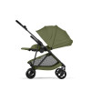 Cybex Melio Carbon 2026 - ultralekki wózek spacerowy z włókna węglowego, odwracane siedzisko • Moss Green