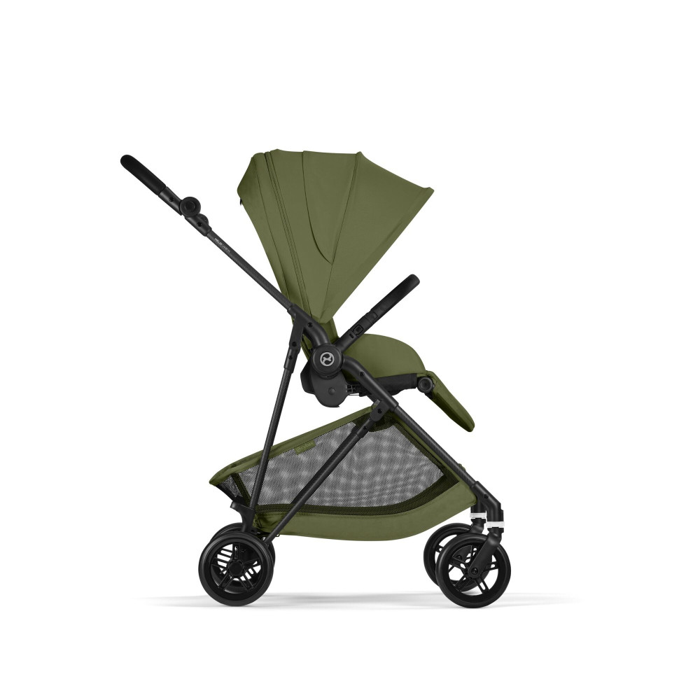 Cybex Melio Carbon 2026 - ultralekki wózek spacerowy z włókna węglowego, odwracane siedzisko • Moss Green