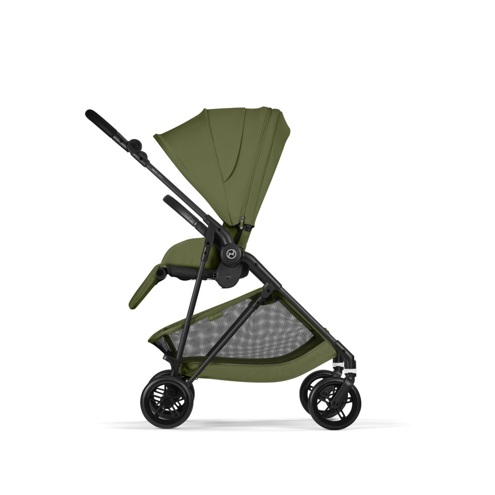 Cybex Melio Carbon 2026 - ultralekki wózek spacerowy z włókna węglowego, odwracane siedzisko • Moss Green