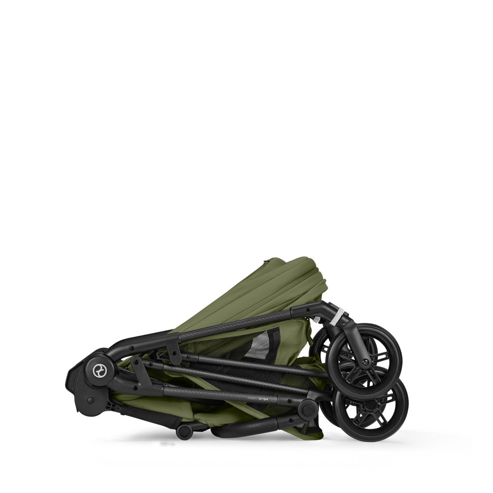 Cybex Melio Carbon 2026 - ultralekki wózek spacerowy z włókna węglowego, odwracane siedzisko • Moss Green