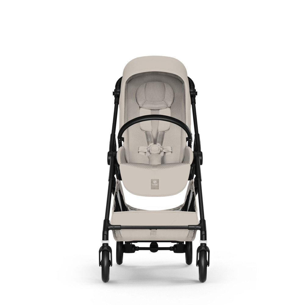 Cybex Melio Carbon 2026 - ultralekki wózek spacerowy z włókna węglowego, odwracane siedzisko • Dune Grey