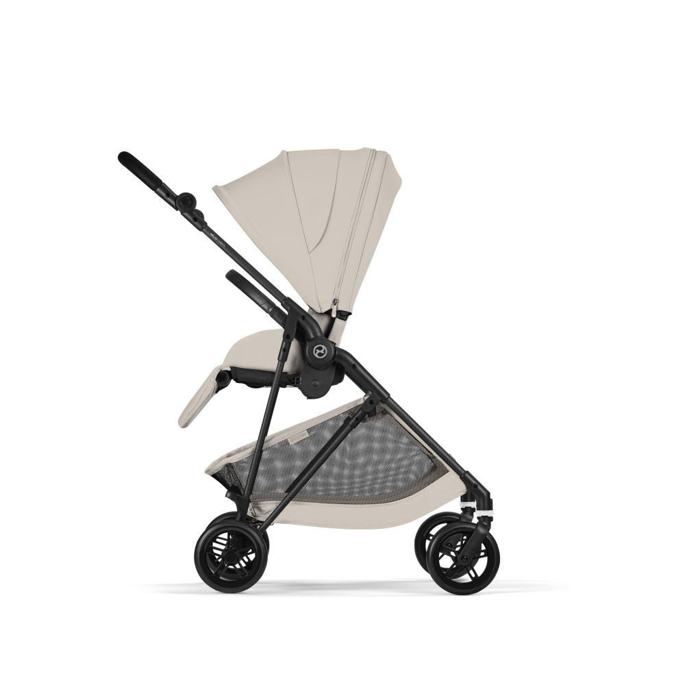Cybex Melio Carbon 2026 - ultralekki wózek spacerowy z włókna węglowego, odwracane siedzisko • Dune Grey