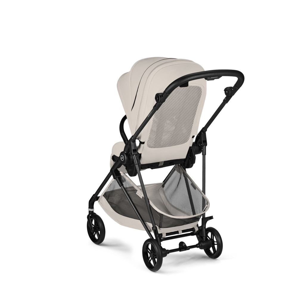 Cybex Melio Carbon 2026 - ultralekki wózek spacerowy z włókna węglowego, odwracane siedzisko • Dune Grey