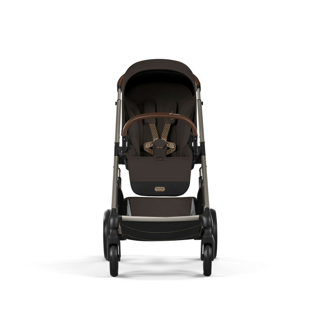 Cybex Balios S Lux 2026 - wózek spacerowy z odwracanym siedziskiem, pozycją leżącą i składaniem jedną ręką • Chocolate Brown