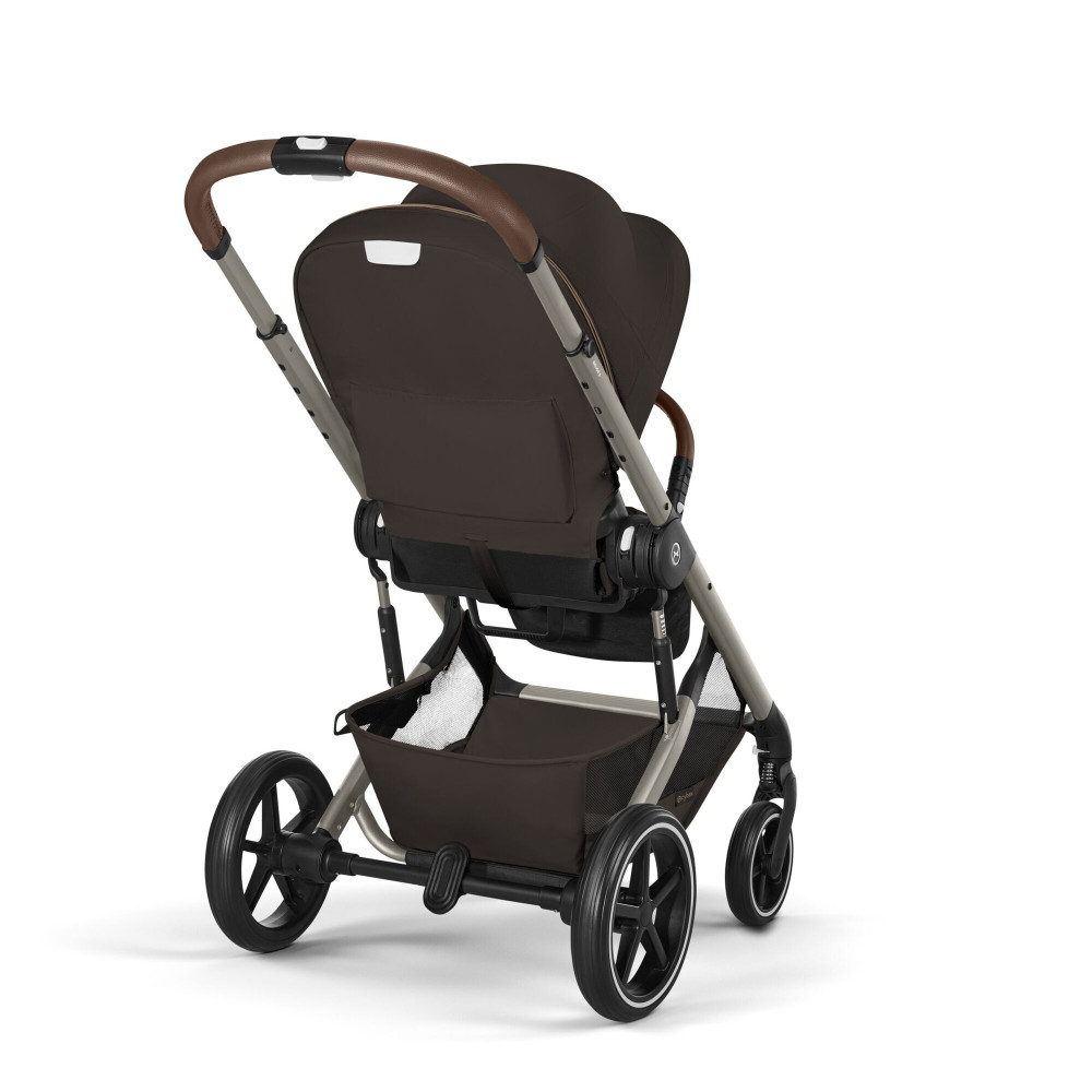Cybex Balios S Lux 2026 - wózek spacerowy z odwracanym siedziskiem, pozycją leżącą i składaniem jedną ręką • Chocolate Brown