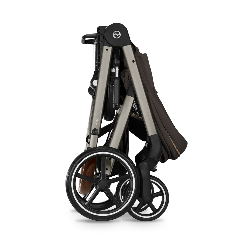 Cybex Balios S Lux 2026 - wózek spacerowy z odwracanym siedziskiem, pozycją leżącą i składaniem jedną ręką • Chocolate Brown