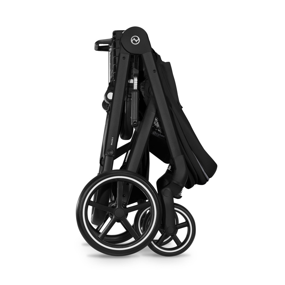 Cybex Balios S Lux 2026 - wózek spacerowy z odwracanym siedziskiem, pozycją leżącą i składaniem jedną ręką • Moon Black