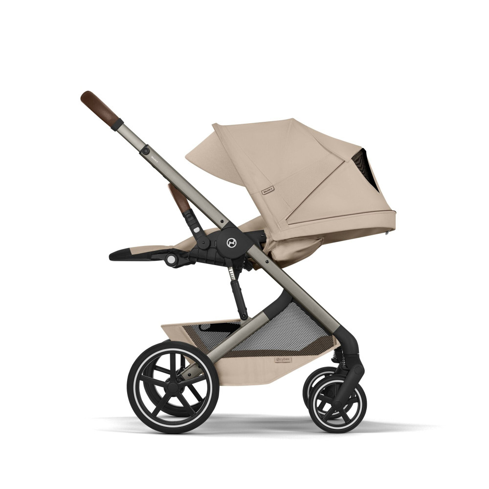 Cybex Balios S Lux 2026 - wózek 2w1 ze składaną gondolą i odwracanym siedziskiem • Almond Beige