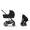 Cybex Balios S Lux 2026 - wózek 2w1 ze składaną gondolą i odwracanym siedziskiem • Moon Black