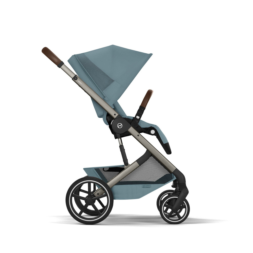 Cybex Balios S Lux 2026 - wózek 2w1 ze składaną gondolą i odwracanym siedziskiem • Stormy Blue
