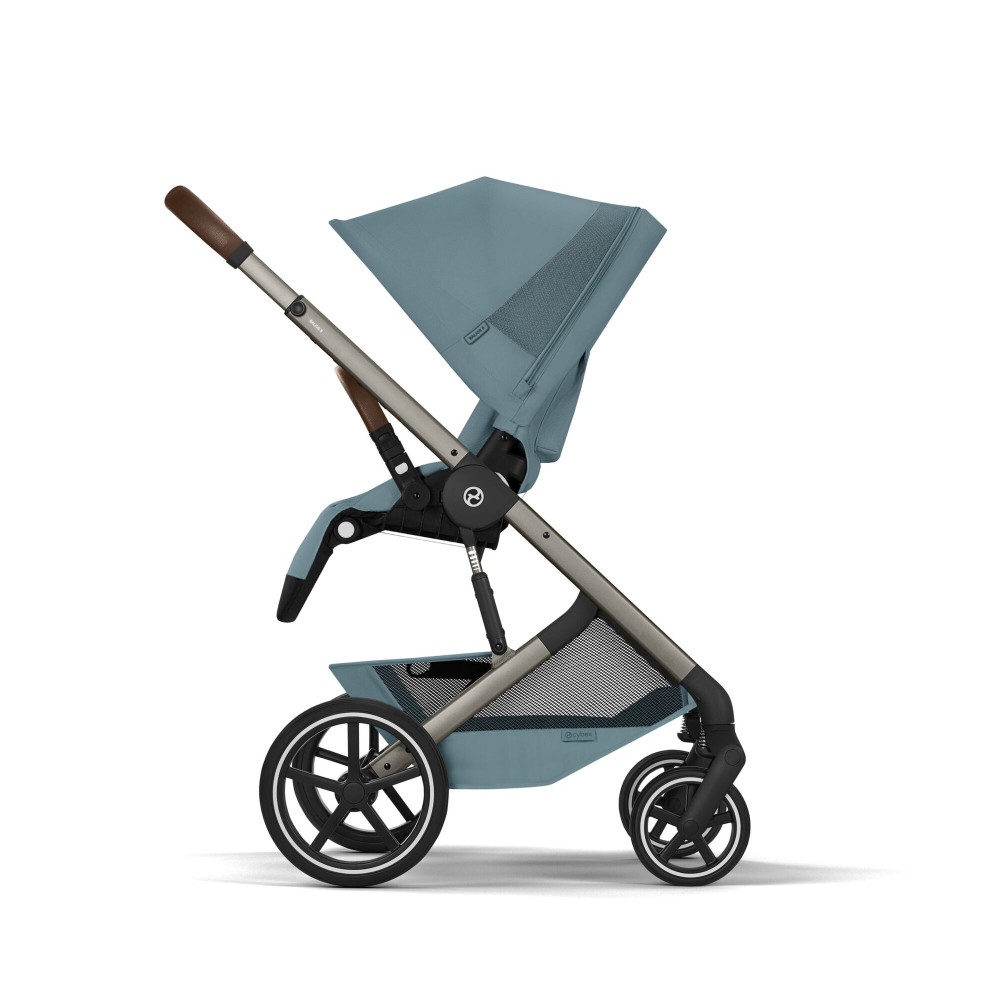 Cybex Balios S Lux 2026 - wózek 2w1 ze składaną gondolą i odwracanym siedziskiem • Stormy Blue