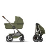Cybex Balios S Lux 2026 - wózek 2w1 ze składaną gondolą i odwracanym siedziskiem • Moss Green