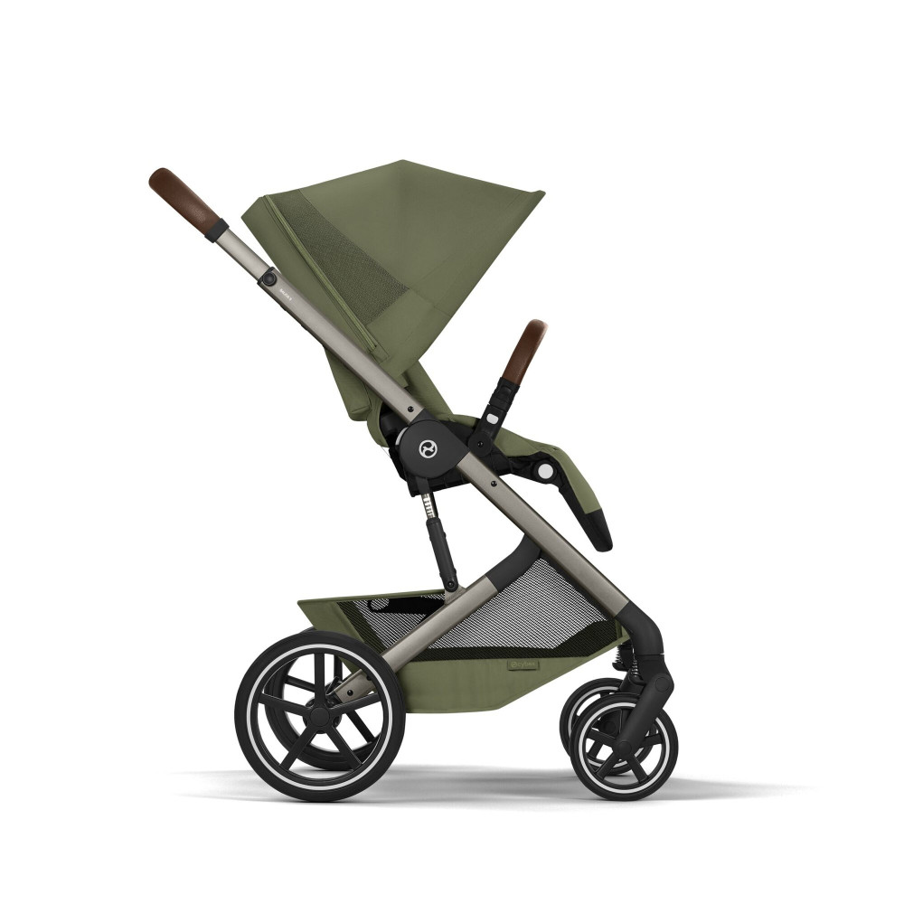 Cybex Balios S Lux 2026 - wózek 2w1 ze składaną gondolą i odwracanym siedziskiem • Moss Green