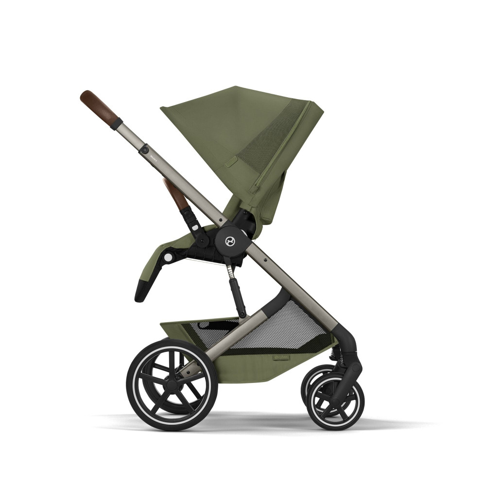 Cybex Balios S Lux 2026 - wózek 2w1 ze składaną gondolą i odwracanym siedziskiem • Moss Green
