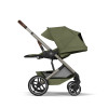 Cybex Balios S Lux 2026 - wózek 2w1 ze składaną gondolą i odwracanym siedziskiem • Moss Green