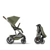 Cybex Balios S Lux 2026 - wózek 2w1 ze składaną gondolą i odwracanym siedziskiem • Moss Green
