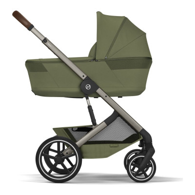 Cybex Balios S Lux 2026 - коляска 2в1 зі складаною люлькою та реверсивним сидінням • Moss Green