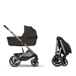 Cybex Balios S Lux 2026 - wózek 2w1 ze składaną gondolą i odwracanym siedziskiem • Chocolate Brown