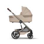 Cybex Balios S Lux 2026 - wózek 2w1 z gondolą Cot S Lux i odwracanym siedziskiem • Almond Beige