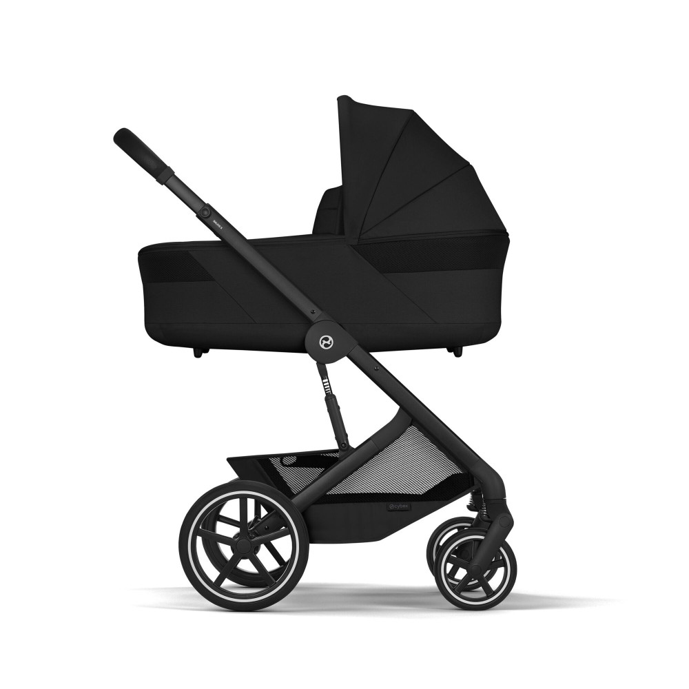 Cybex Balios S Lux 2026 - wózek 2w1 z gondolą Cot S Lux i odwracanym siedziskiem • Moon Black