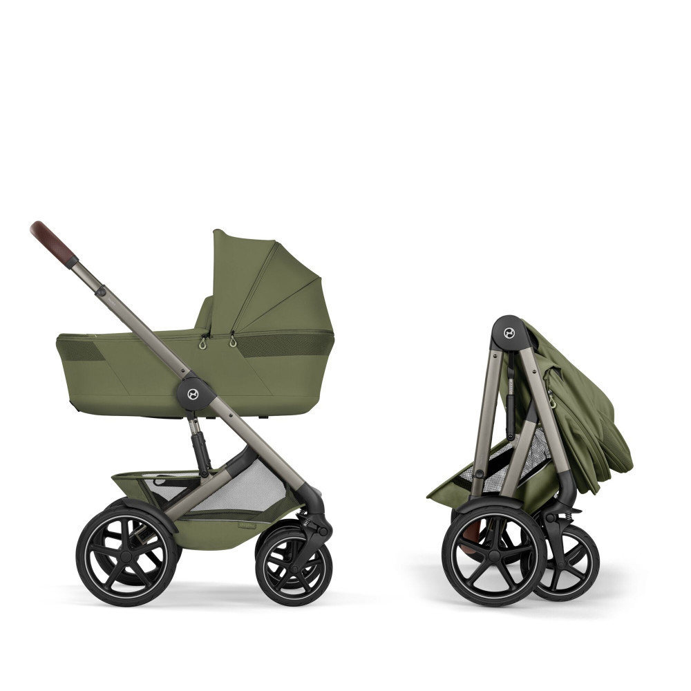 Cybex Talos S Lux 2026 - wózek 2w1 ze składaną gondolą Talos, odwracane siedzisko, składany jedną ręką • Moss Green
