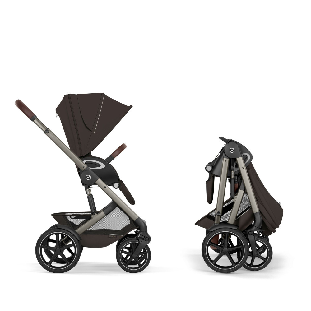 Cybex Talos S Lux 2026 - wózek 2w1 ze składaną gondolą Talos, odwracane siedzisko, składany jedną ręką • Chocolate Brown