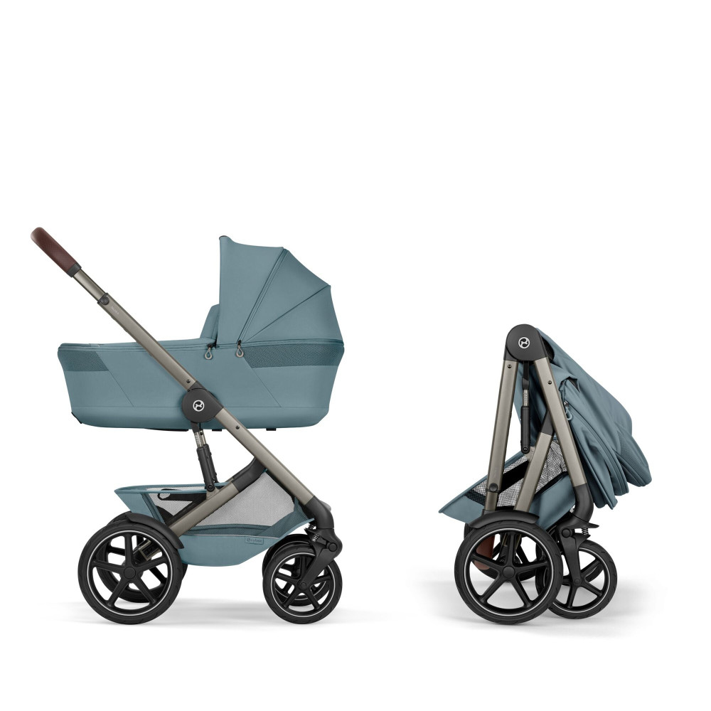 Cybex Talos S Lux 2026 - wózek 2w1 ze składaną gondolą Talos, odwracane siedzisko, składany jedną ręką • Stormy Blue