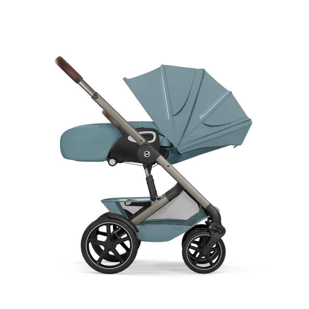 Cybex Talos S Lux 2026 - wózek 2w1 ze składaną gondolą Talos, odwracane siedzisko, składany jedną ręką • Stormy Blue