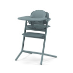 Cybex Lemo 3-in-1 - zestaw wysokiego krzesełka z Baby Set i tacką, regulacja jedną ręką bez narzędzi, od 6 miesięcy • Stone Blue