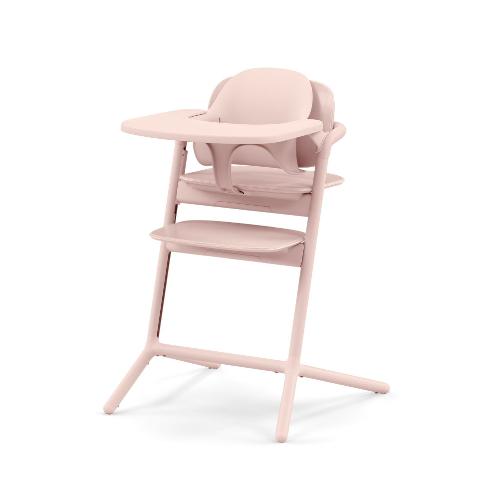 Cybex Lemo 3-in-1 - zestaw wysokiego krzesełka z Baby Set i tacką, regulacja jedną ręką bez narzędzi, od 6 miesięcy • Pearl Pink
