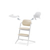 Cybex Lemo 3-in-1 - zestaw wysokiego krzesełka z Baby Set i tacką, regulacja jedną ręką bez narzędzi, od 6 miesięcy • Sand White